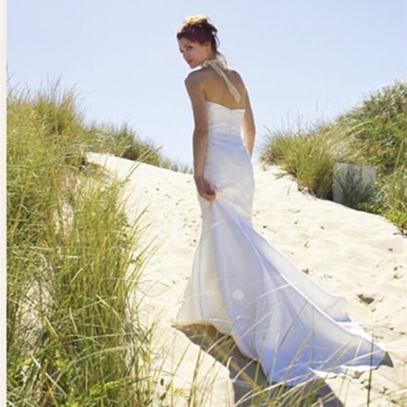 NICOLE MILLER SHANTUNG SILK MERMAID WEDDING BRIDAL $1900 IM0002 - Picture 6 of 15